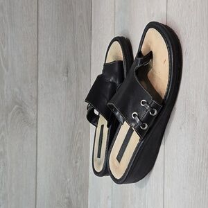 Y2K Lower East Side Women platform Loop Toe  Sandals shoes sz 9